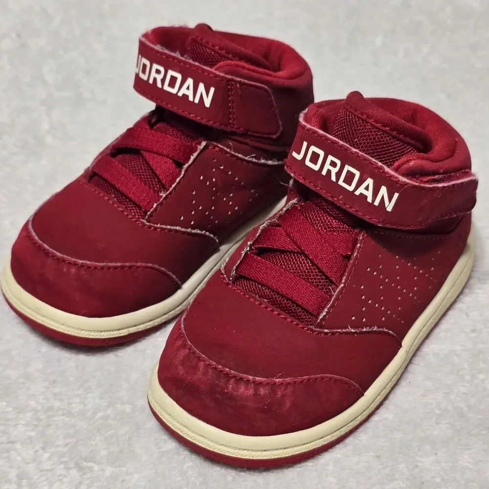 Nike Air Jordan 1 Flight 5 Toddlers Sz 6C Sneakers 881436-600 Red Shoes